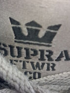Supra High-Top Sneaker in Light Gray and Black